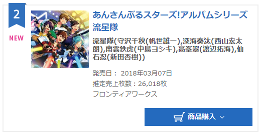 ryuseitai album oricon 1