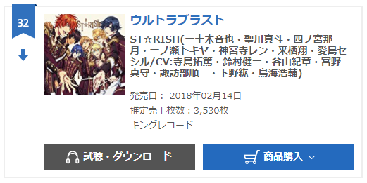 utapri oricon single 1
