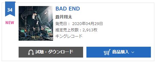 Shouta Aoi BAD END oricon monthly